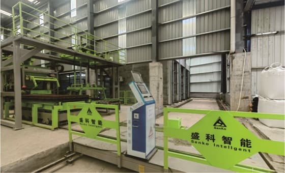 Dây chuyền sản xuất gạch thải rắn tại nhà máy của khách hàng ở Hồ Nam